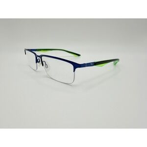 Puma PU00640 001 Men's Half Rim Rectangular Eyeglasses Frame Only Blue 54•16•140